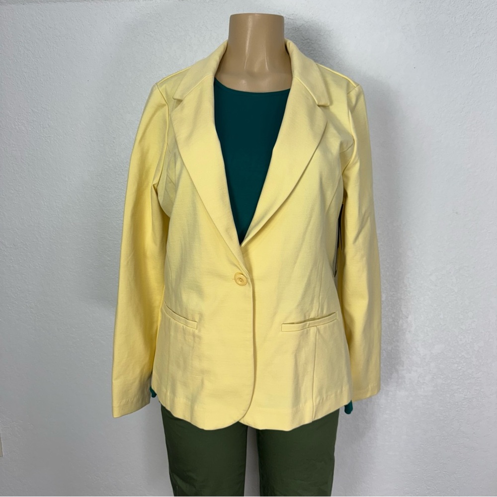 Women's Yellow Blazer by Liverpool basic jacket for women’s size large